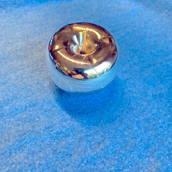 Apple Jewelry Box Hi Polish Silver Plated on Brass - Picture 4 of 6